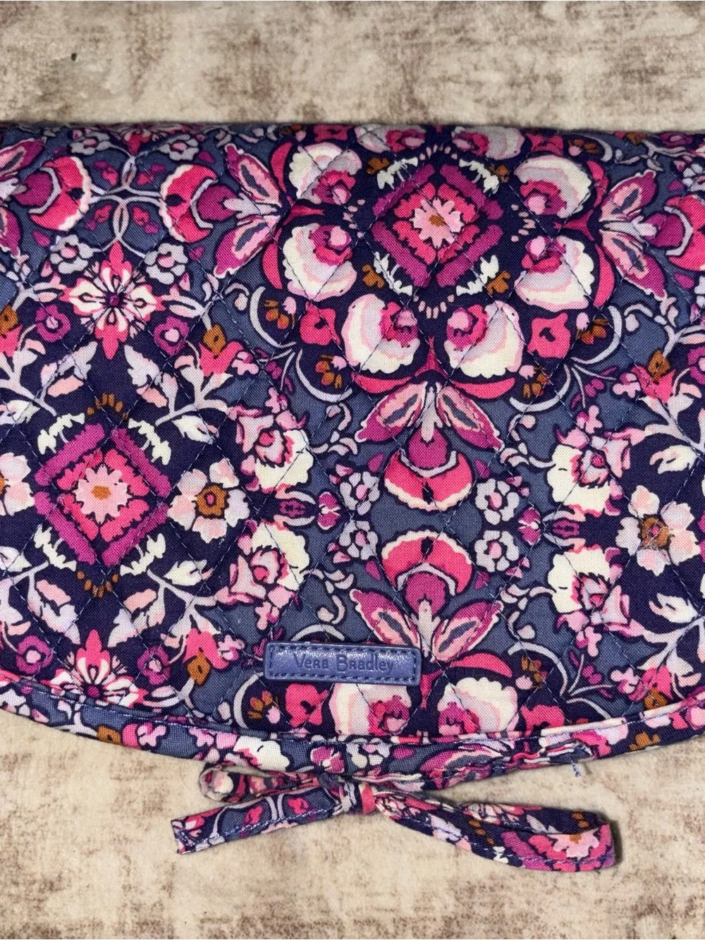 Vera Bradley Hanging Travel Organizer Bag in Purple Pink Floral